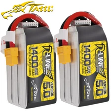 2X Tattu R-Line Version 5.0 22.2V 150C 6S 1400mAh Lipo Battery XT60 Plug For FPV