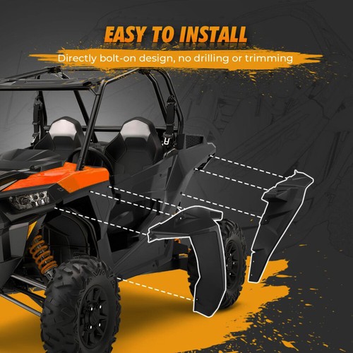 4-Piece Mud Flaps / Splash Guards For Polaris RZR-S 900, RZR-4 900, RZR-S 1000 (2015–2018) – Black PP+TPE