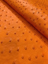 Ostrich skin Leather Tangerine Color CF