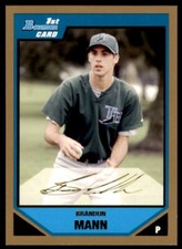 2007 Bowman Gold #BP63 Brandon Mann Tampa Bay Devil Rays