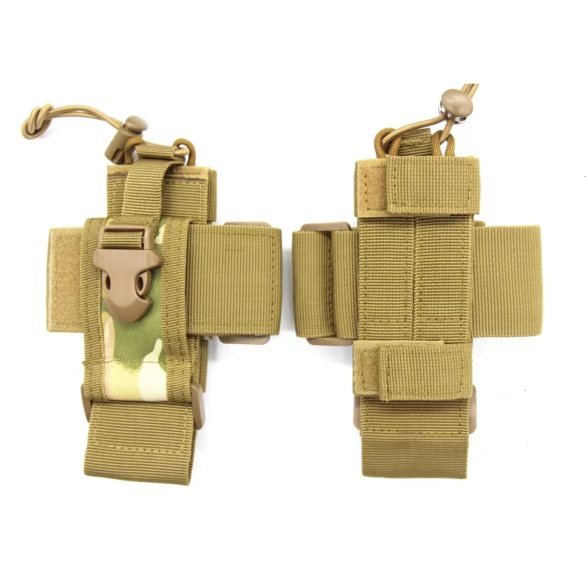 Noir - Pochette tactique Molle pour walkie talkie Radio, porte sac de