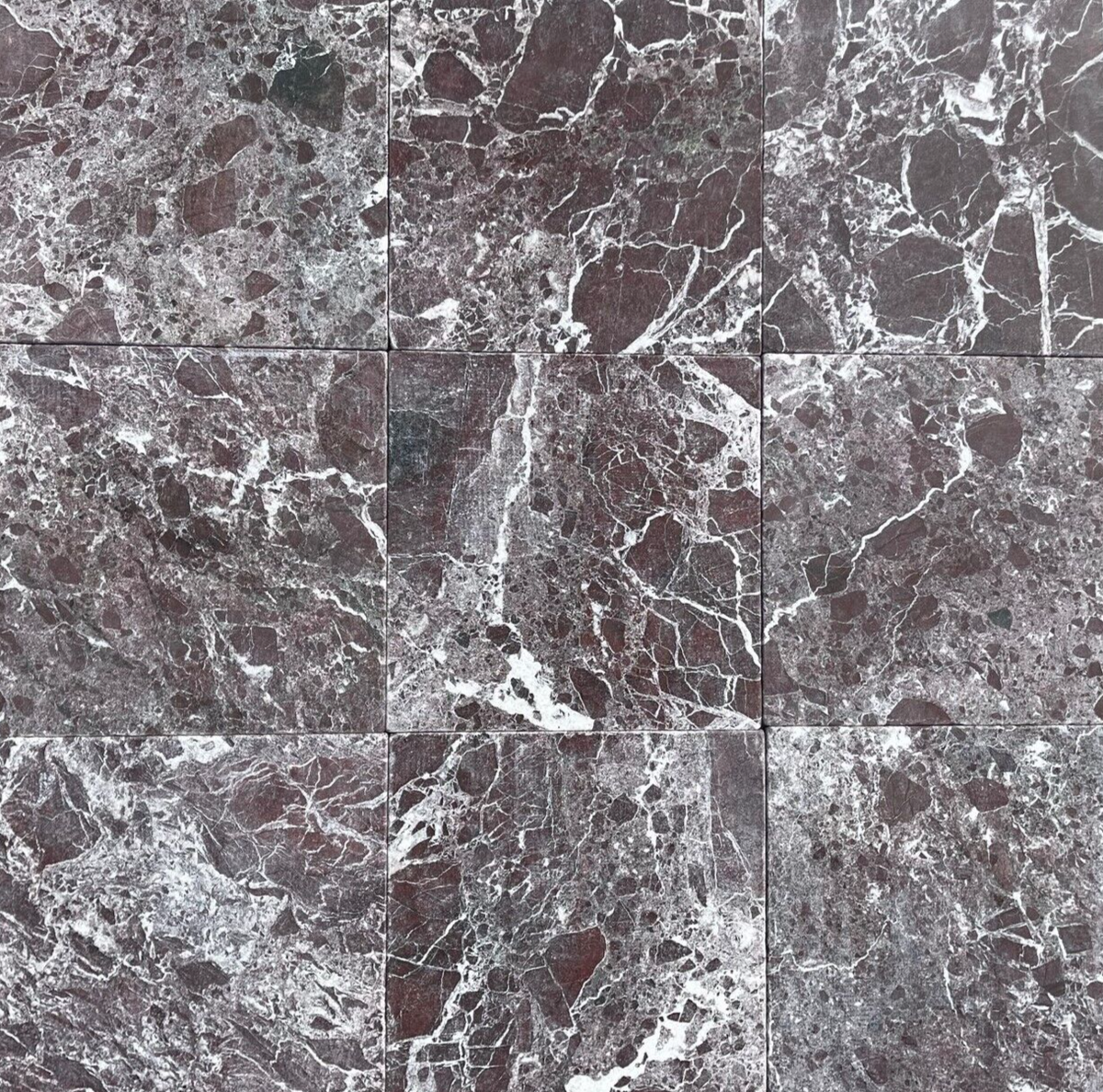 12x12 Purple Rosso Levanto Tile Marble Floor Wall (100 Square Feet