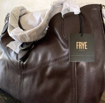 Frye Gina Leather Tote Handbag, Brown. New. | eBay FRYE gina leather tote in brown main image 0