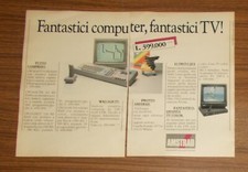 Rara Pubblicità AMSTRAD CPC 464 GT CTM GT WKS 6128 TV Home Computer 1989
