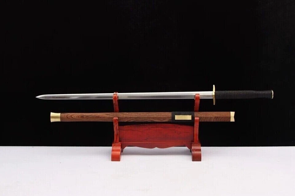 Cuchillo de guerra de espada chino KUNGFU afilado 1095 hoja de acero de alto carbono sable katana Foto 2 de 4