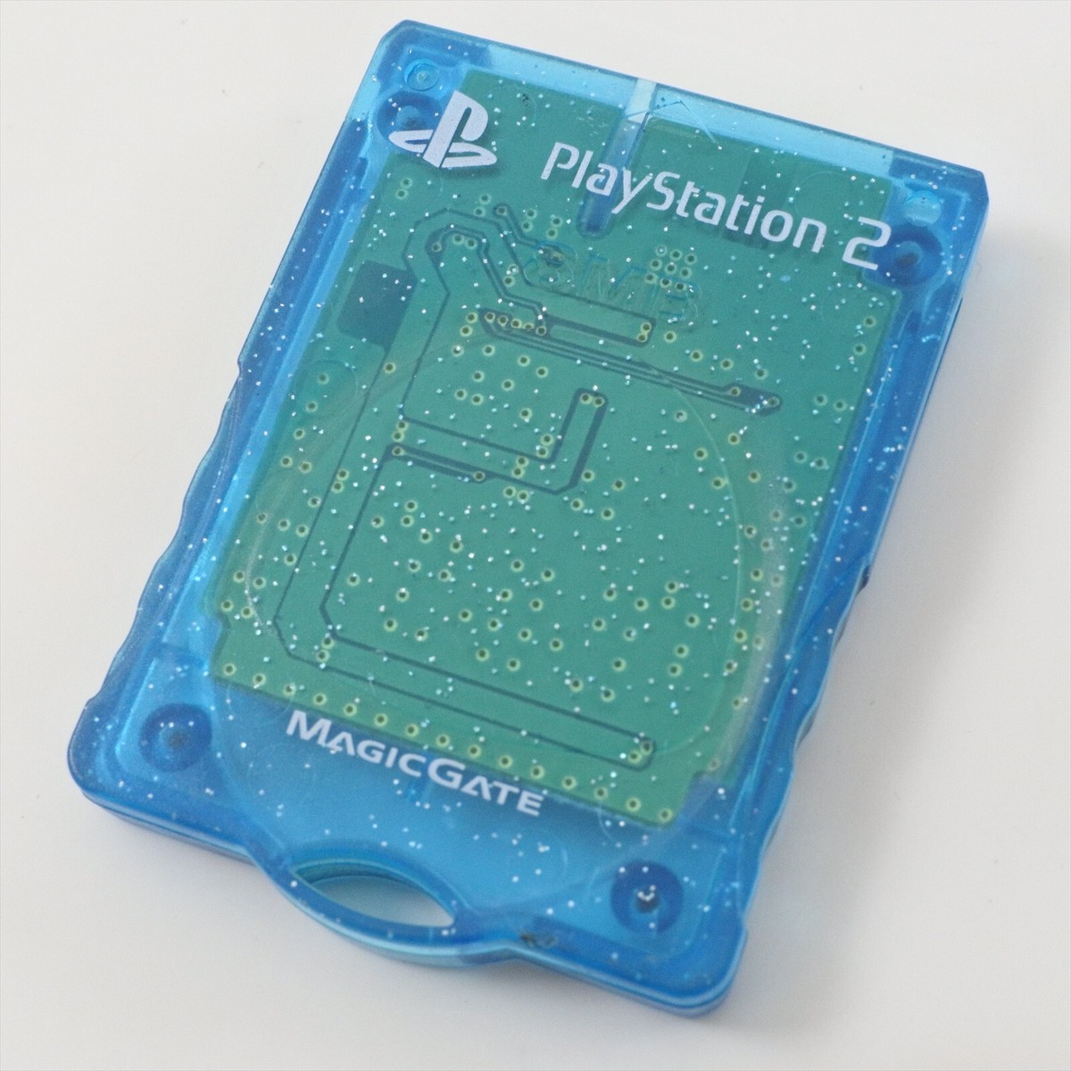 PS2 Memory Card 8MB SPARKLING BLUE + Case Kotobuki KMC20J