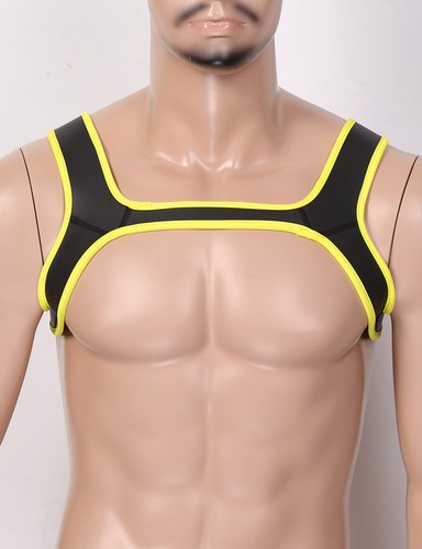 Mens Neoprene Harness Shoulder Strap Muscles Protector Adjustable Club Wear - 第 29/34 張圖片