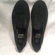FITFLOP Grey Slip On LOAFERS Mule Size 6.5 US Supercomff Leather MODEL C27-001