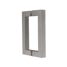 6" Squared Back-to-Back Shower Door Handle - Brushed Nickel