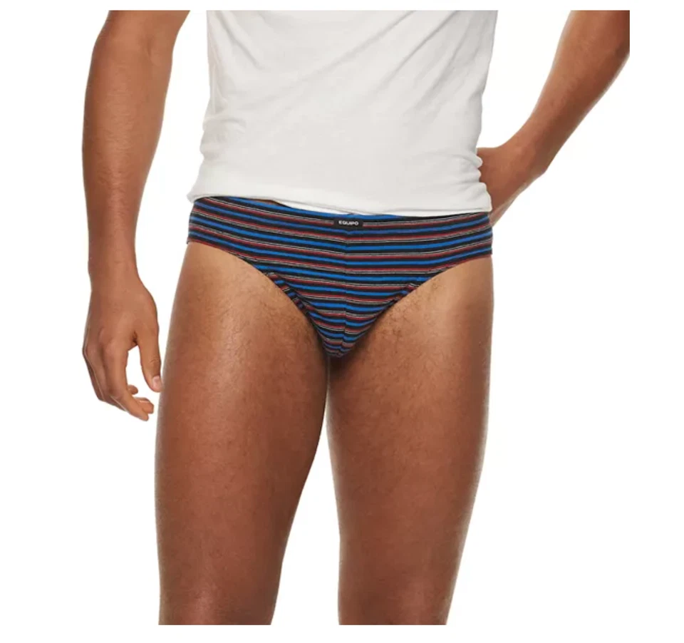 Men's Equipo 5-Pack Bikini Briefs (Red-Black) No Fly Premium Cotton Underwear - Image 3 of 4