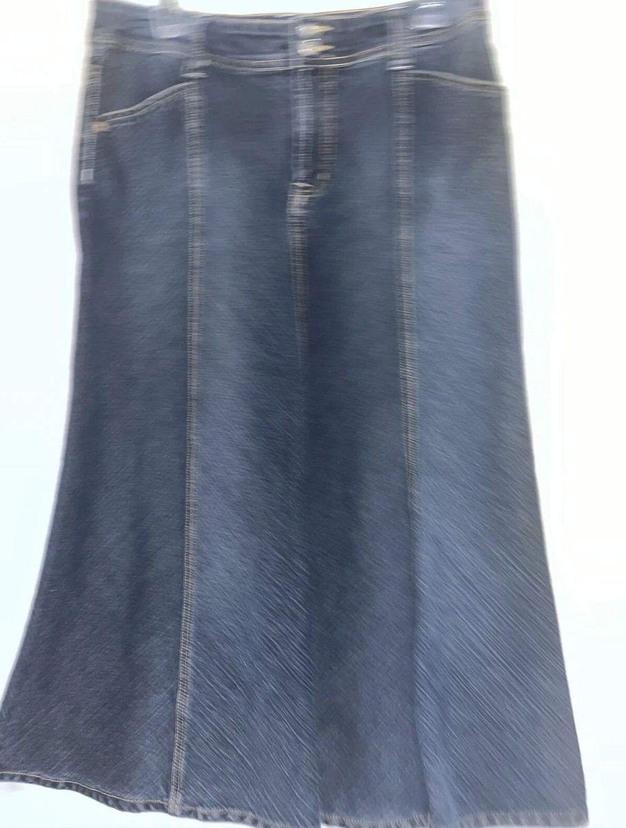 【BAON】Colan washed denim long skirt Lone Pine Denim Maxi Skirt - Medium Wash | Fashion Nova