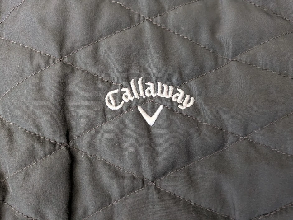 CALLAWAY Mens XXL Golf Jacket Black Gray Quilted Full Zip - Image 4 of 4