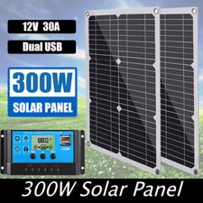 300W 12V Solar Panel Kit with 30A Controller for Camper / Caravan / Boat US SELL
