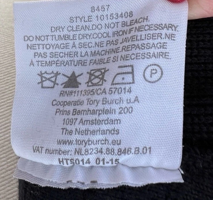 Abito donna Tory Burch piccolo body maglia righe tubino senza maniche ufficio