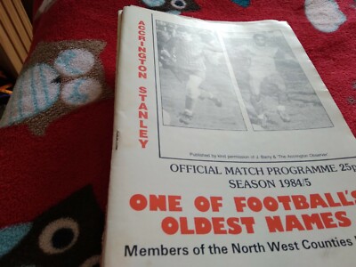 Accrington Stanley v Congleton Town 1984/85 UK