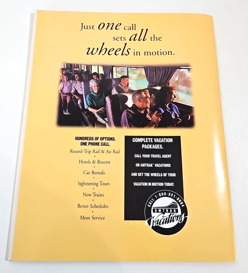 Amtrak National Timetable Fall Winter 1997 1998 Effective 10/26 Passenger Rail - Image 2 of 2