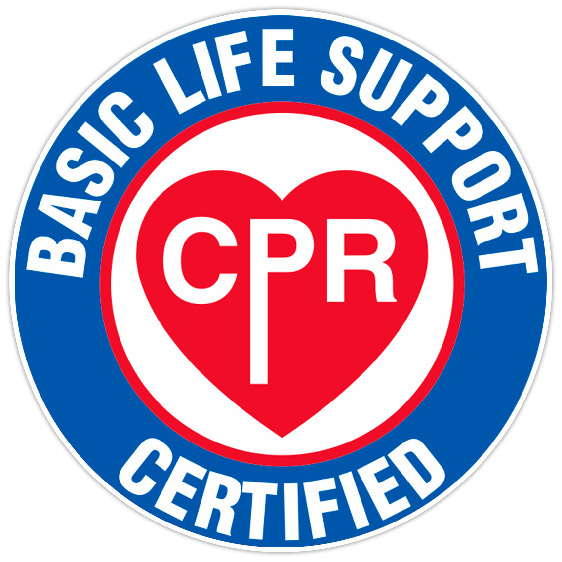 Basic Life Support Certified CPR Sign Bumper Sticker Military Vinyl Decal 5"