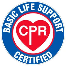 Basic Life Support Certified CPR Sign Bumper Sticker Military Vinyl Decal 5"