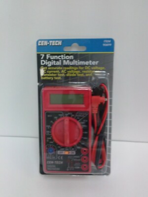 Cen-Tech 7 Function Digital Multimeter New in Sealed 