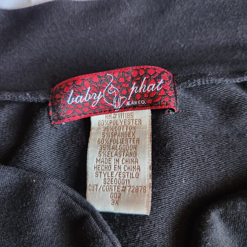 Baby Phat Vintage Y2K Black Gold Printed Cats Big 3X Full-zip Long Sleeve Jacket - Picture 5 of 9