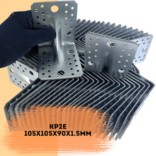Large Corner Brackets - Heavy Duty Steel Angle Brackets KP2E 105x105x90x1.5mm
