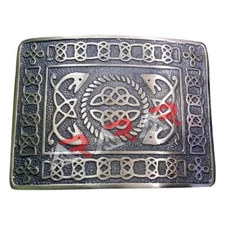 Scottish & Highland Kilt Belt Buckle Celtic Design High Quality Antique Finish