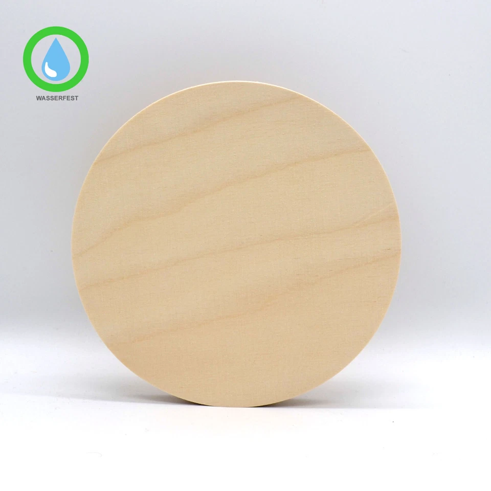 1x Holzscheibe Birke Multiplex 15 mm Holzrad rund Tischplatte Scheibe Sperrholz - Bild 2 von 4