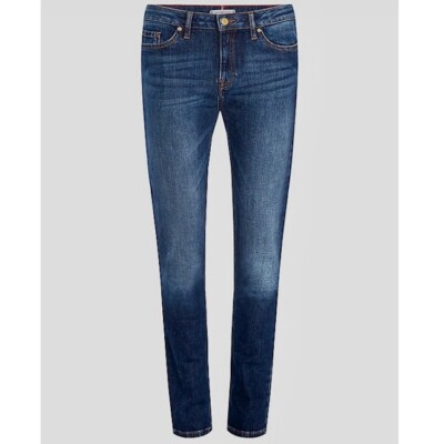 Tommy Hilfiger Rome Heritage Straight Fit Faded Jeans Blue Denim