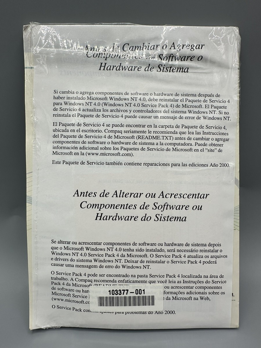 Microsoft Windows NT Workstation for Compaq PC, Factory Sealed | eBay