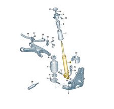 Original Gasdruckstoßdämpfer hinten Audi - 8R0513035R