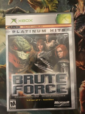 Brute Force Platinum Hits (Microsoft Xbox, 2003) Complete W/ Manual - Tested