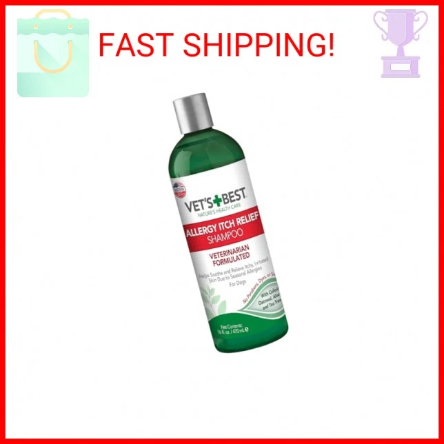 Vet's Best Champú Alivio de Alergias para Perros - Fórmula de Avena y Aloe para Picazón en la Piel  Foto 2 de 2