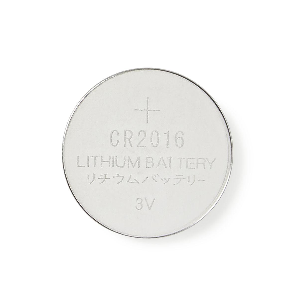 Pile bouton CR2016 lithium 3V DC Nedis lot de 5 pour montre et clé