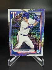 Evan Carter RC 2024 Bowman #46 Chrome Mega Box Refractor