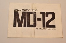Nikon Motor Drive MD-12 Instruction Manual, Original, Not a Copy c1980