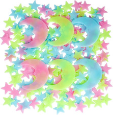 Glow in the Dark Stars for Ceiling - 200Pcs 3D Star Stickers  6 Glowing Moons w