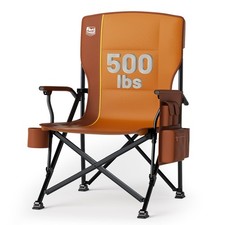 Camping Chair Oversized Folding High Back 500lb Orange TIMBER RIDGE 500lbs