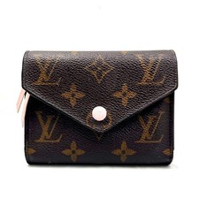 Good Auth Louis Vuitton M62360 Portefeuille Victorine Trifold Wallet Monogram LV