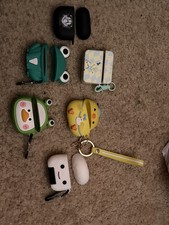 Cartoon Animal Silicone Case for AirPods - Frog, Duck, Bear, Robot, Keychain