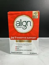 New Align Probiotic 24/7 Digestive Support 42 Capsules Bloating Gas Gut 8/27