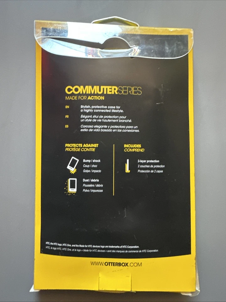 OTTER BOX COMMUTER SERIES MADE FOR HTC One (M8) BLACK HARD COVER CASE - Image 2 of 3