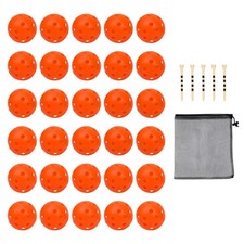 30 Pack Plastic Golf Balls Practice Limited Flight Golf Training Ball Hollow ...