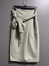 Maeve Anthropologie Moss Wrap Tie Pencil Skirt W/ Pockets Small NWT