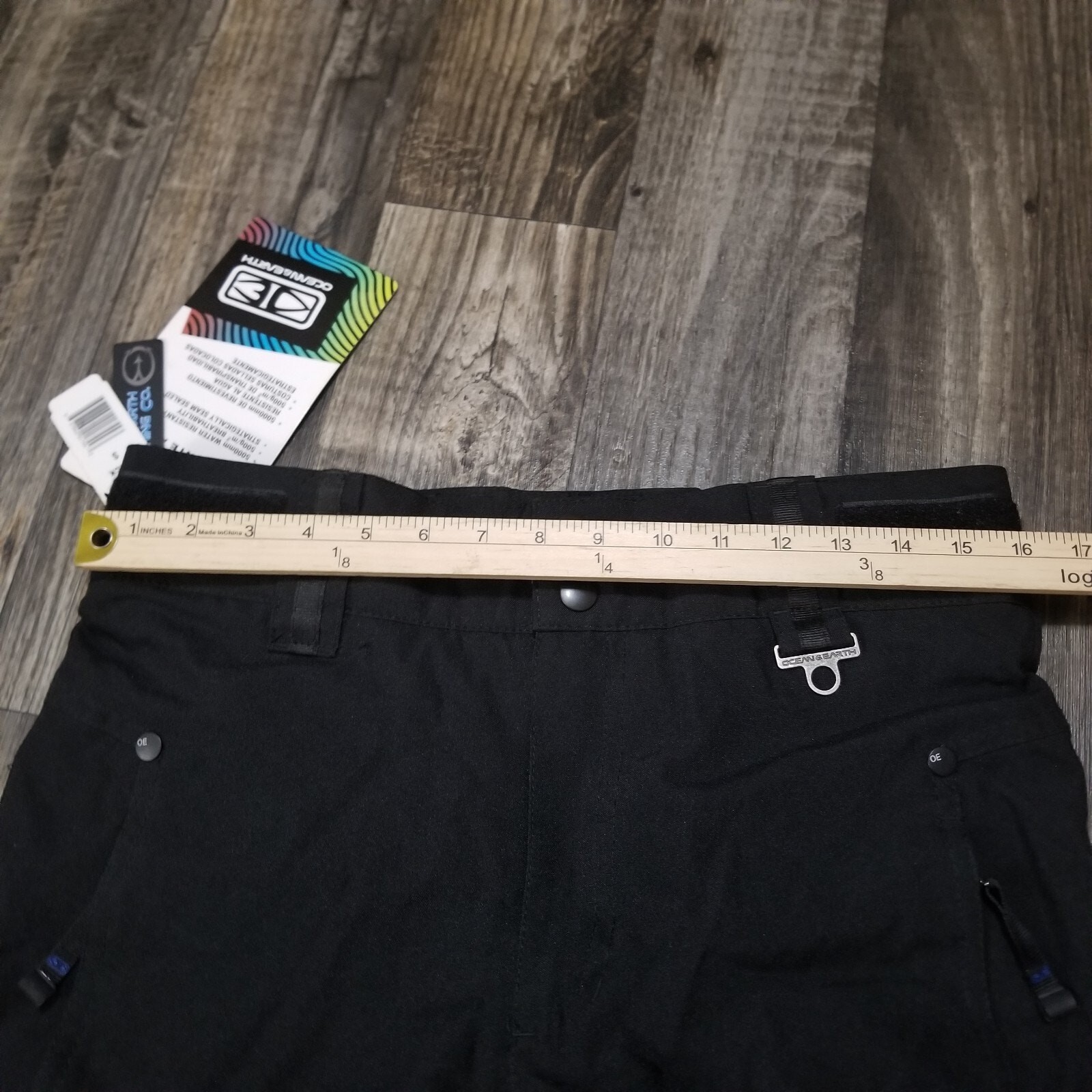 Ocean Earth Pro Snow Ski Pants Black Insulated Outdoor Activewear Mens Small