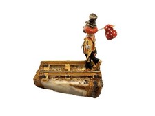 Judi Originals Hobo Clown Figurine 24K Gold Plated Hand Painted Train Tracks