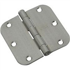 Door Hinge 3 Inch 5/8 Radius Satin Chrome