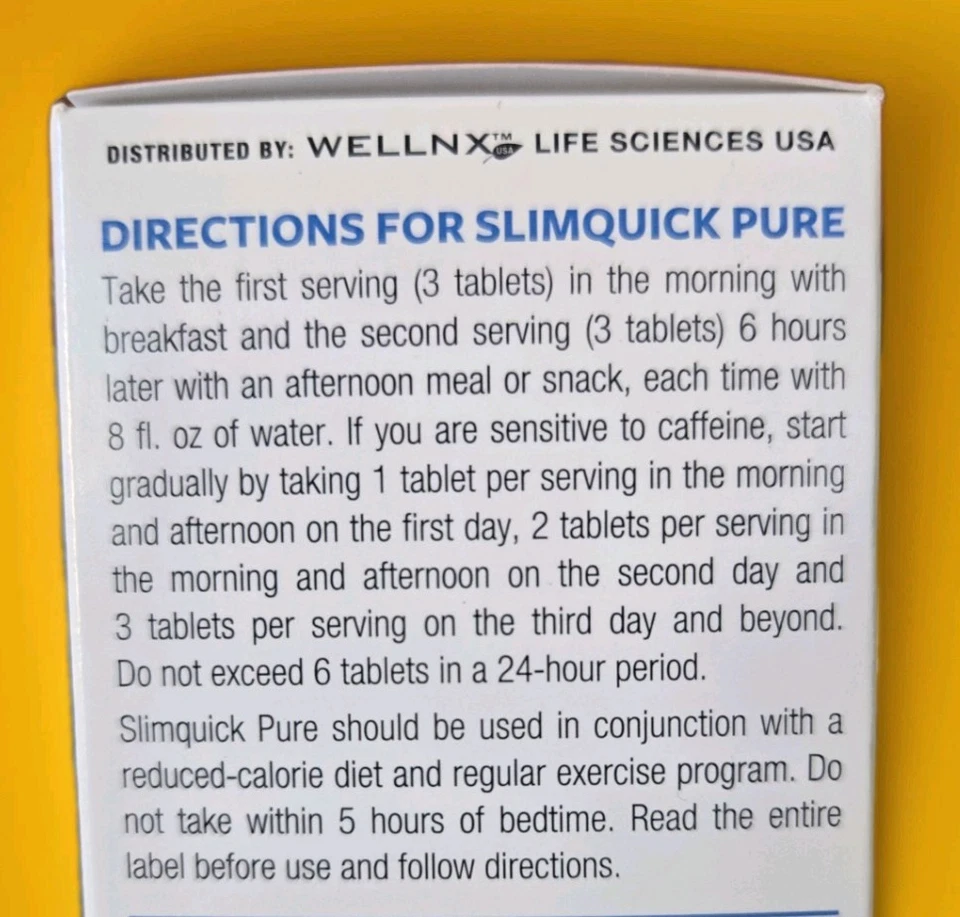 Suplemento dietético Slimquick Pure Extra Strength pérdida de peso para mujeres. Pack de 2 Foto 3 de 4