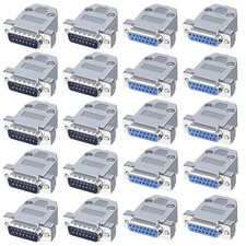 DB15 Solder Connector 2 Row 15 Pin RS232 Adapter Kit 10 PCS Male 10 Female
