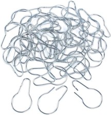 Silver Metal Shower Curtain Style Hanging Clip Chain Hooks Sorting  Organizing