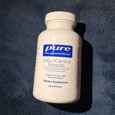 Pure Encapsulations CoQ10 + L-Carnitine Fumarate 120mg, 120 Capsules, GF
